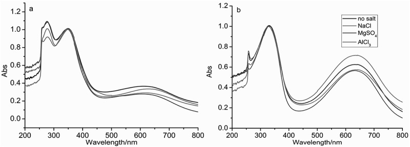 The effect of inorganic salt on the morphology and nucleation of polyaniline nanofibers synthesized via self-assembly.