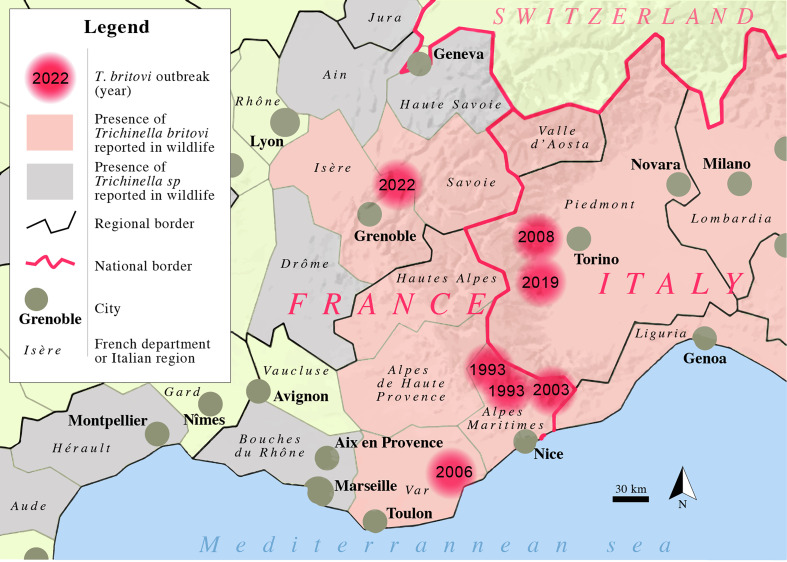 A Trichinella britovi outbreak in the Northern Alps of France: investigation by a local survey network.