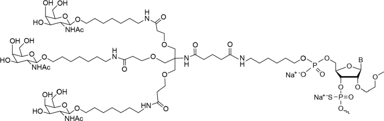 Integrated Assessment of Phase 2 Data on GalNAc<sub>3</sub>-Conjugated 2'-<i>O</i>-Methoxyethyl-Modified Antisense Oligonucleotides.