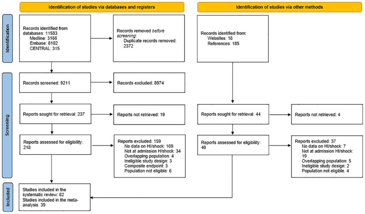 At admission hemodynamic instability is associated with increased mortality and rebleeding rate in acute gastrointestinal bleeding: a systematic review and meta-analysis.