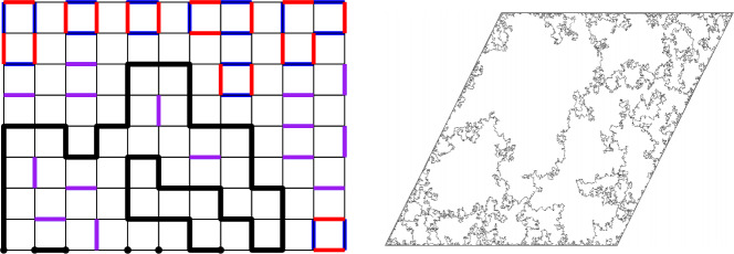 Free boundary dimers: random walk representation and scaling limit.