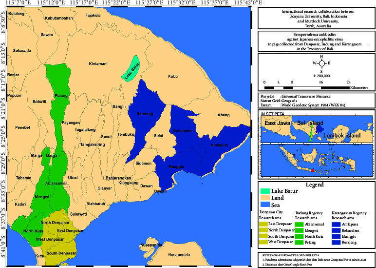 Individual and Herd-Level Seroprevalence in Association with Potential Risk Factors of Japanese Encephalitis in Pigs Collected from Urban, Periurban, and Rural Areas of Bali, Indonesia.