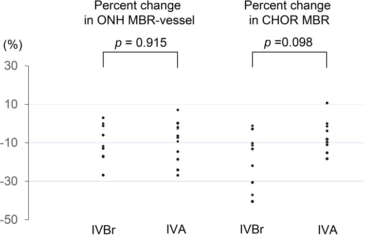 Decrease in Ocular Blood Flow Thirty Minutes After Intravitreal Injections of Brolucizumab and Aflibercept for Neovascular Age-Related Macular Degeneration.