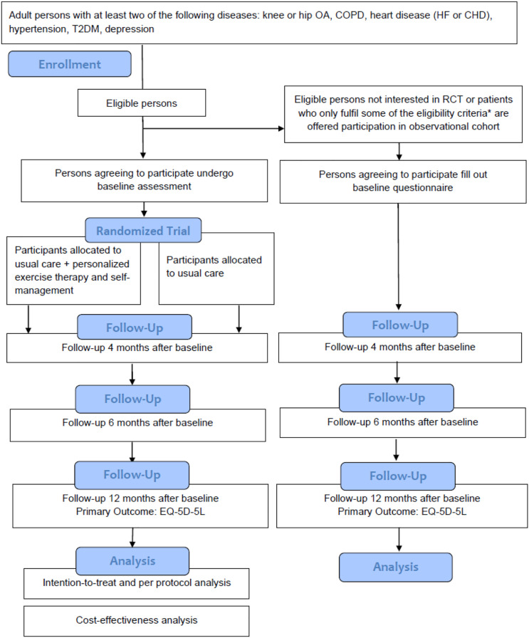 Study protocol for a multicenter randomized controlled trial of personalized exercise therapy and self-management support for people with multimorbidity: The MOBILIZE study.