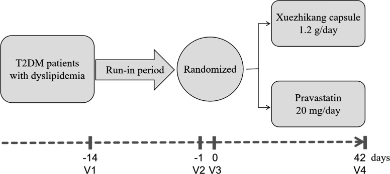 Effects of Xuezhikang versus Pravastatin on Triglyceride Level in Patients with T2DM and Dyslipidemia: Study Protocol for a Multicenter Randomized Controlled Trial.