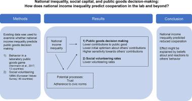 National inequality, social capital, and public goods decision-making