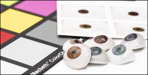 Colour stability during production of printed ocular prostheses