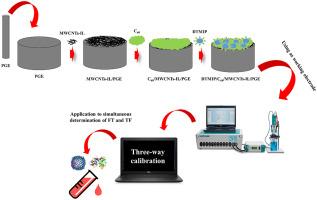 A novel dual template molecularly imprinted modified pencil graphite electrode and assisting it by second-order calibration to construct a novel electronic device in advance for simultaneous determination of ferritin and transferrin