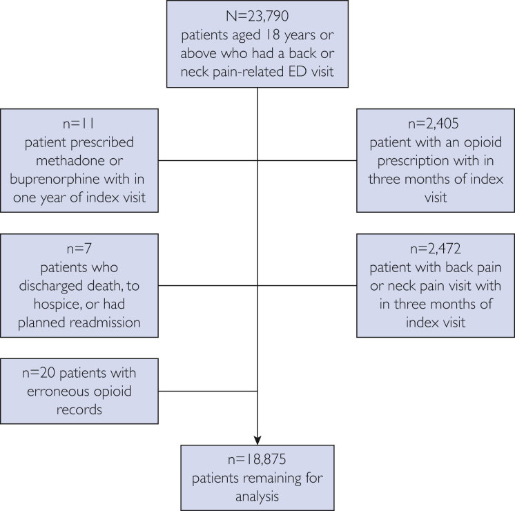 Associations Between Management Pathway and Opioid Prescriptions for Patients Entering the Emergency Department With Neck and Back Pain