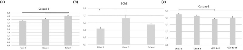 Evaluation of cholinergic enzymes and selected biochemical parameters in the serum of patients with a diagnosis of acute subarachnoid hemorrhage.