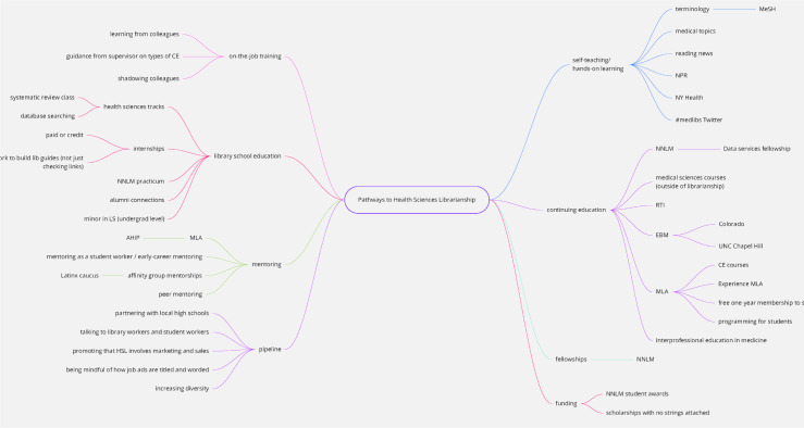 Mapping the pathways to health sciences librarianship: reflections and future implications from an immersion session.