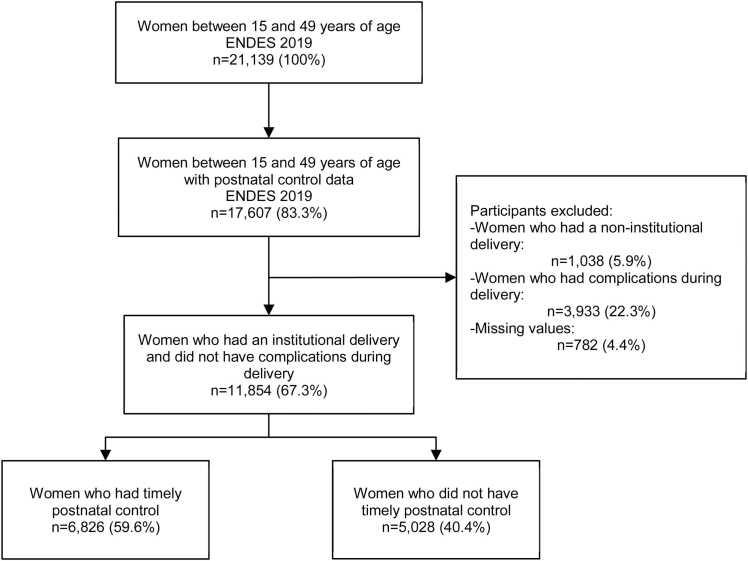 Sociodemographic factors associated with immediate puerperal control: A cross-sectional study based on the Peruvian demographic and health survey, 2019