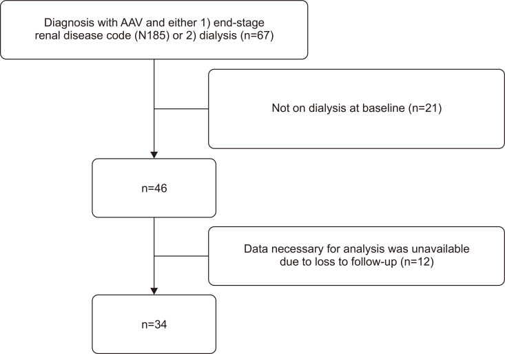 Recovery and long-term renal outcome of patients with anti-neutrophil cytoplasmic antibody-associated vasculitis who are on dialysis at presentation.