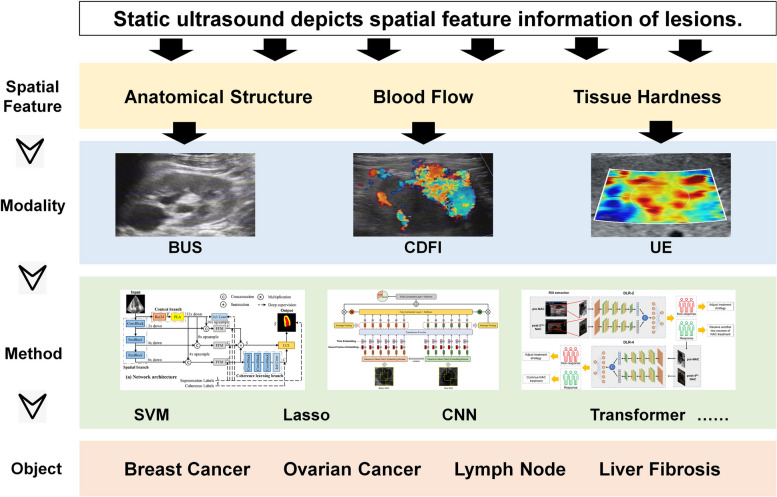 Application and prospects of AI-based radiomics in ultrasound diagnosis.