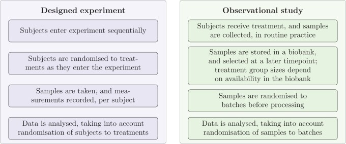 Automated splitting into batches for observational biomedical studies with sequential processing.