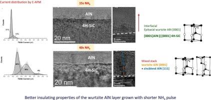 Structural and electrical correlation in aluminum nitride thin films grown by plasma enhanced atomic layer deposition as interface insulating layers on silicon carbide (4H-SiC)