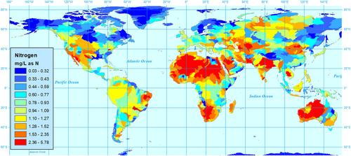 Global Nitrogen Mass Flux From the Active Freshwater Aquifer Element Pool