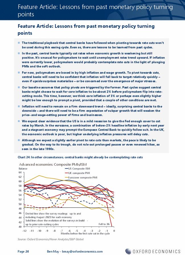 Feature Article: Lessons from past monetary policy turning points