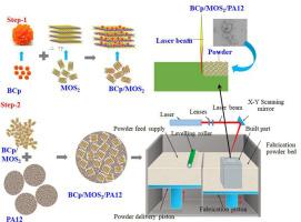 Novel approach to the 3D printing of biphasic calcium phosphate/molybdenum disulfide composite reinforced with polyamide12