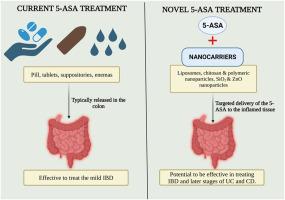 Nanoparticle-enhanced mesalazine therapy for inflammatory bowel disease