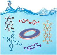 Water-soluble organic macrocycles based on dye chromophores and their applications