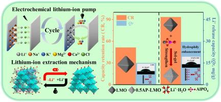 Multifunctional AlPO4 reconstructed LiMn2O4 surface for electrochemical lithium extraction from brine