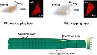 Capping layer enabled controlled fragmentation of two-dimensional materials by cold drawing†