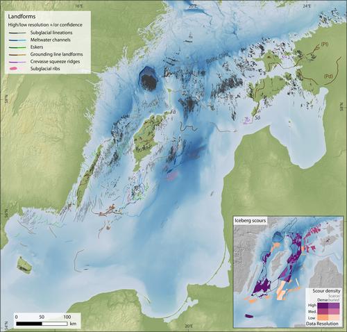 Footprint of the Baltic Ice Stream: geomorphic evidence for shifting ice stream pathways