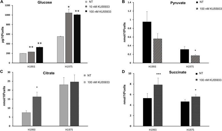 ATM inhibition blocks glucose metabolism and amplifies the sensitivity of resistant lung cancer cell lines to oncogene driver inhibitors.