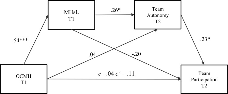 Does Organizational Commitment to Mental Health Affect Team Processes? A Longitudinal Study.