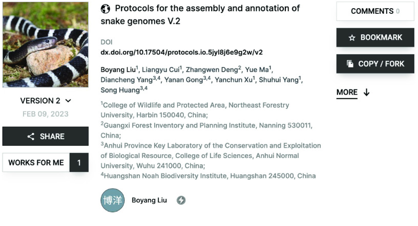 The genome assembly and annotation of the Chinese cobra, <i>Naja atra</i>.