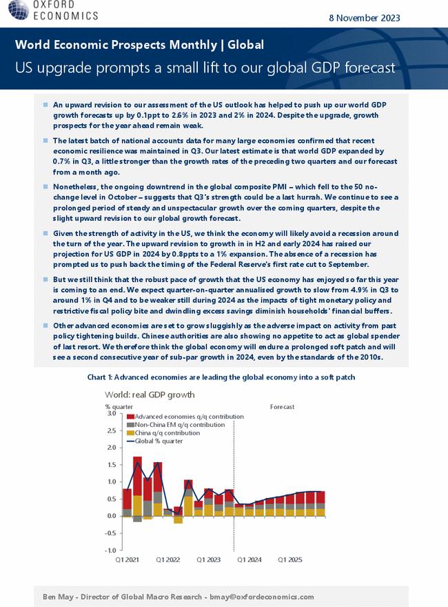 World Economic Prospects Monthly | Global