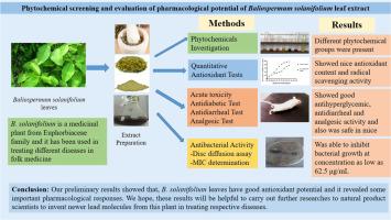 Phytochemical Screening and Evaluation of Pharmacological Potential of Baliospermum solanifolium Leaf Extract