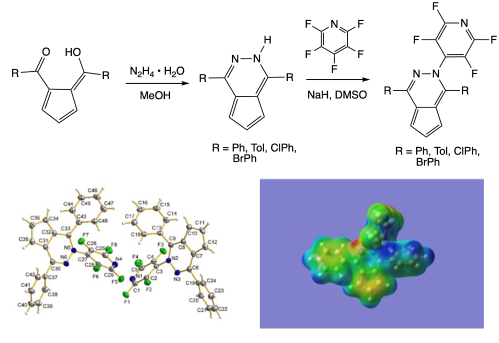 Synthesis, Characterization, and Computational Studies of Some Perfluorinated Cyclopentapyridazines for Biological Applications