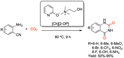 Efficient Synthesis of Quinazoline-2,4(1H,3H)-Diones from 2-Aminobenzonitriles and Co2 Catalyzed by 2-Hydroxypyridine Anion-Based Ionic Liquid at Atmospheric Pressure