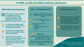 Analyzing the role of sustainable investor in global systemically important banks and less significant institutions