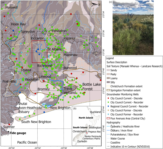 Shallow groundwater characterisation and hydrograph classification in the coastal city of Ōtautahi/Christchurch, New Zealand