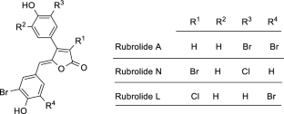 Rubrolide analogues as urease inhibitors