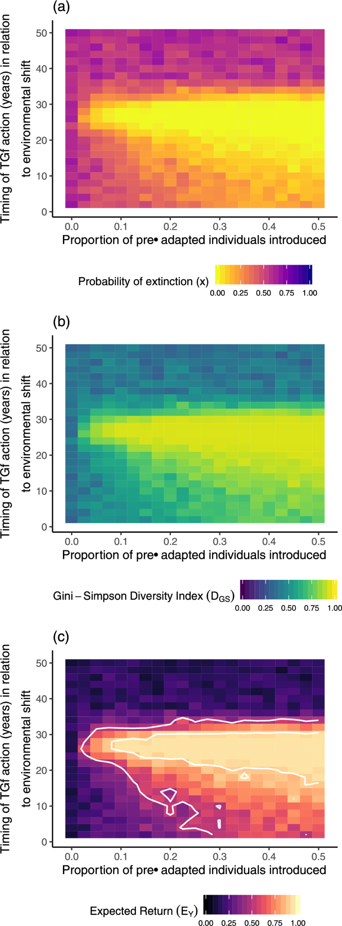 Optimizing targeted gene flow to maximize local genetic diversity: when and how to act under various scenarios of environmental change