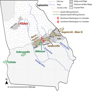 Rare-Earth Minerals in Kaolin Ore, Mine Tailings, and Sands – Central Georgia, Upper Coastal Plain