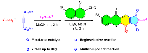 Convenient Synthesis of Functionalized Tetracyclic Dihydrochromeno[2,3-b]pyrrolo[3,4-e]pyridine-triones via Four-Component Reactions