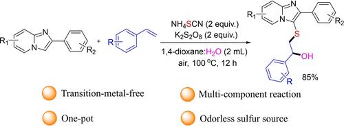 Synthesis of β-Hydroxysulfides via Multi-Component Cascade Hydroxysulfenylation of Styrenes with NH4SCN and Water under Transition-metal-free Conditions