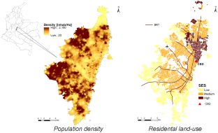 Modeling population density guided by land use-cover change model: a case study of Bogotá