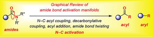 Amide N-C Bond Activation: A Graphical Overview of Acyl and Decarbonylative Coupling.