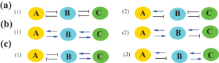 Computational analysis of synergism in small networks with different logic