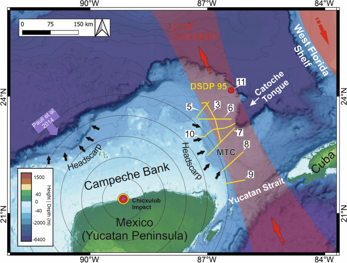 Reading the sediment archive of the Eastern Campeche Bank (southern Gulf of Mexico): from the aftermath of the Chicxulub impact to Loop Current variability