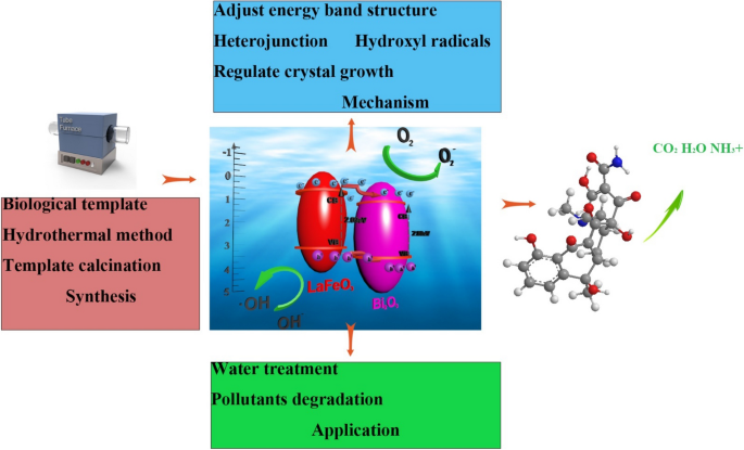 Controllable construction of a three-dimensional spherical LaFeO3/Bi2O3 heterojunction with enhanced photocatalytic ability for tetracycline degradation