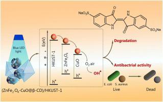 A Light-Driving Magnetic Nanocomposite Based on Zn/Fe/Cu Embedded in HKUST-1 Applied for Adsorption/Degradation of Indigo Carmine and Pathogens