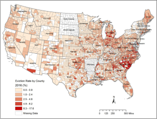 A National Analysis of the Spatial Patterns and Correlates of Evictions in the United States