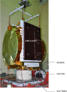 Influence of Slip Table of the Shaker System on the Experimentally Obtained Fundamental Lateral Mode Frequency of a Spacecraft